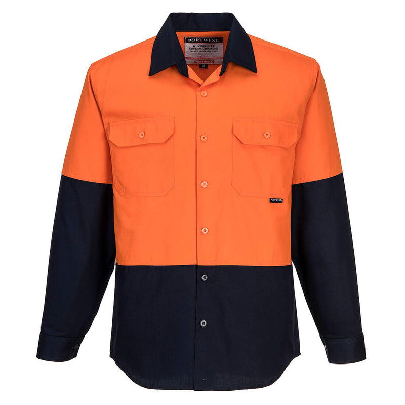 Canberra Hi-Vis Contrast Class D Shirt L/S  | MS901