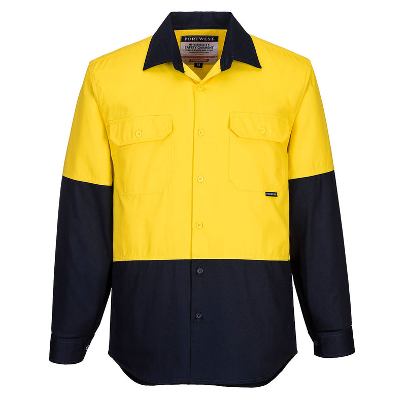 Canberra Hi-Vis Contrast Class D Shirt L/S  | MS901