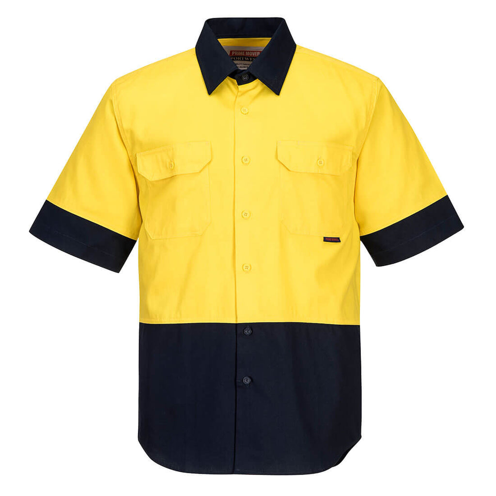Hi-Vis Two Tone Regular Weight Short Sleeve Shirt | MS902