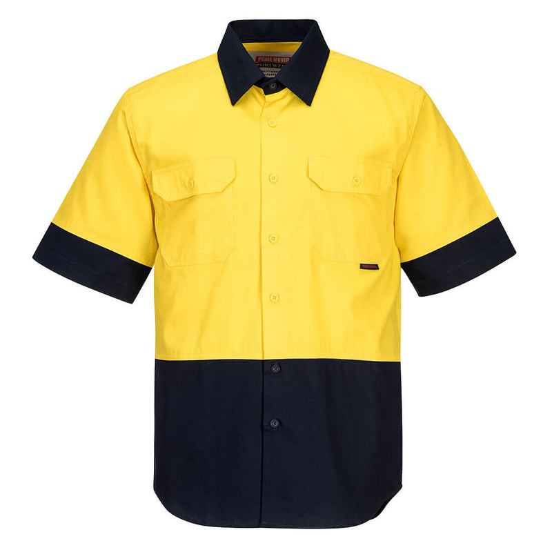 Hi-Vis Two Tone Regular Weight Short Sleeve Shirt | MS902