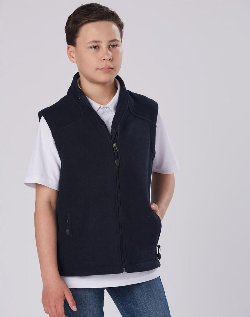 Kids' bonded polar fleece vest | PF09K