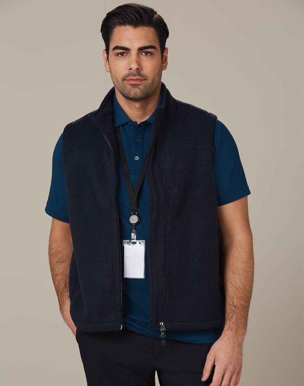 Man's bonded polar fleece vest | PF09