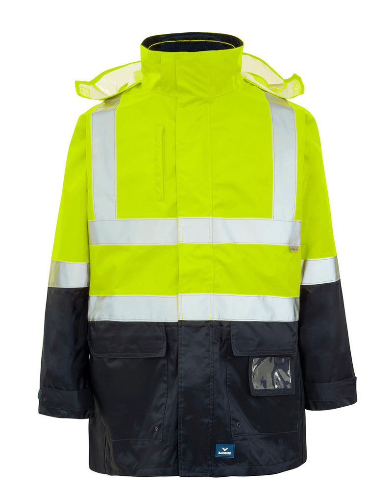 4-in-1 Utility Jacket & Vest in Fluoro Yellow & Navy | 23961