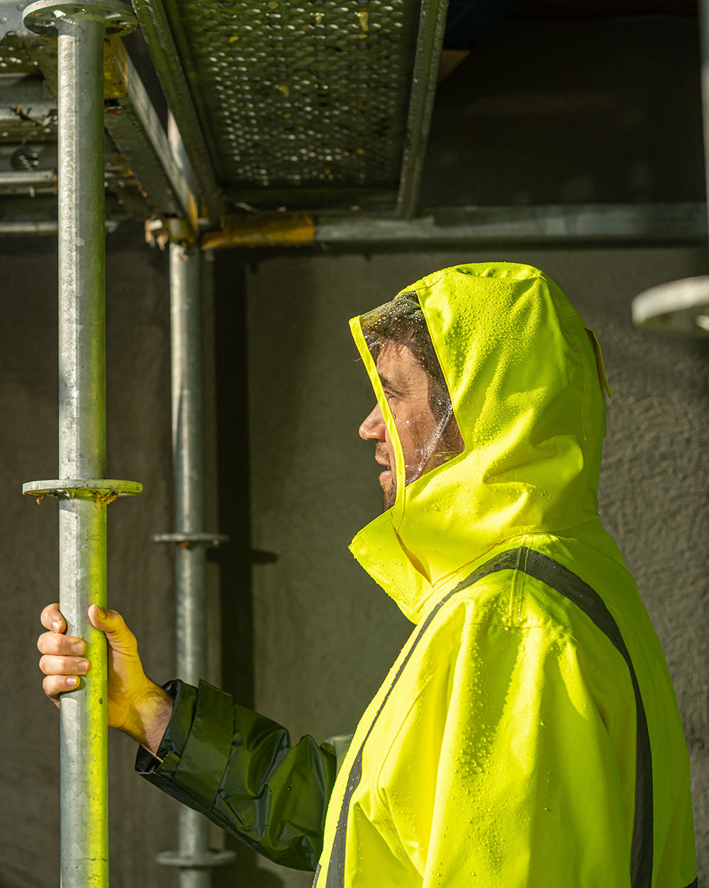 4-in-1 Utility Jacket & Vest in Fluoro Yellow & Navy | 23961