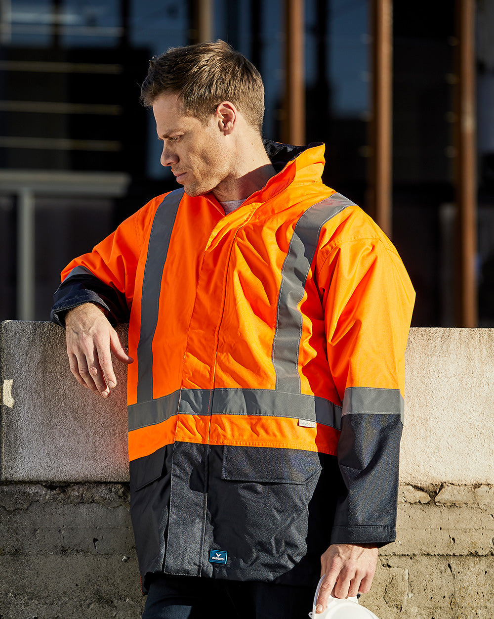 Assist Jacket in Fluoro Orange & Navy | 45694