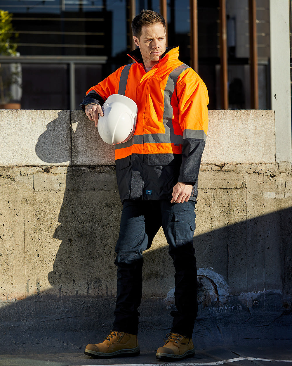 Assist Jacket in Fluoro Orange & Navy | 45694