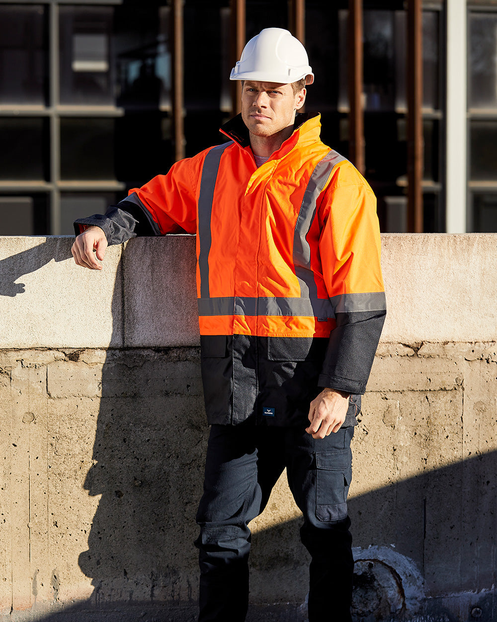 Assist Jacket in Fluoro Orange & Navy | 45694