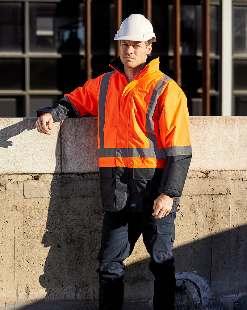 Assist Jacket in Fluoro Orange & Navy | 45694