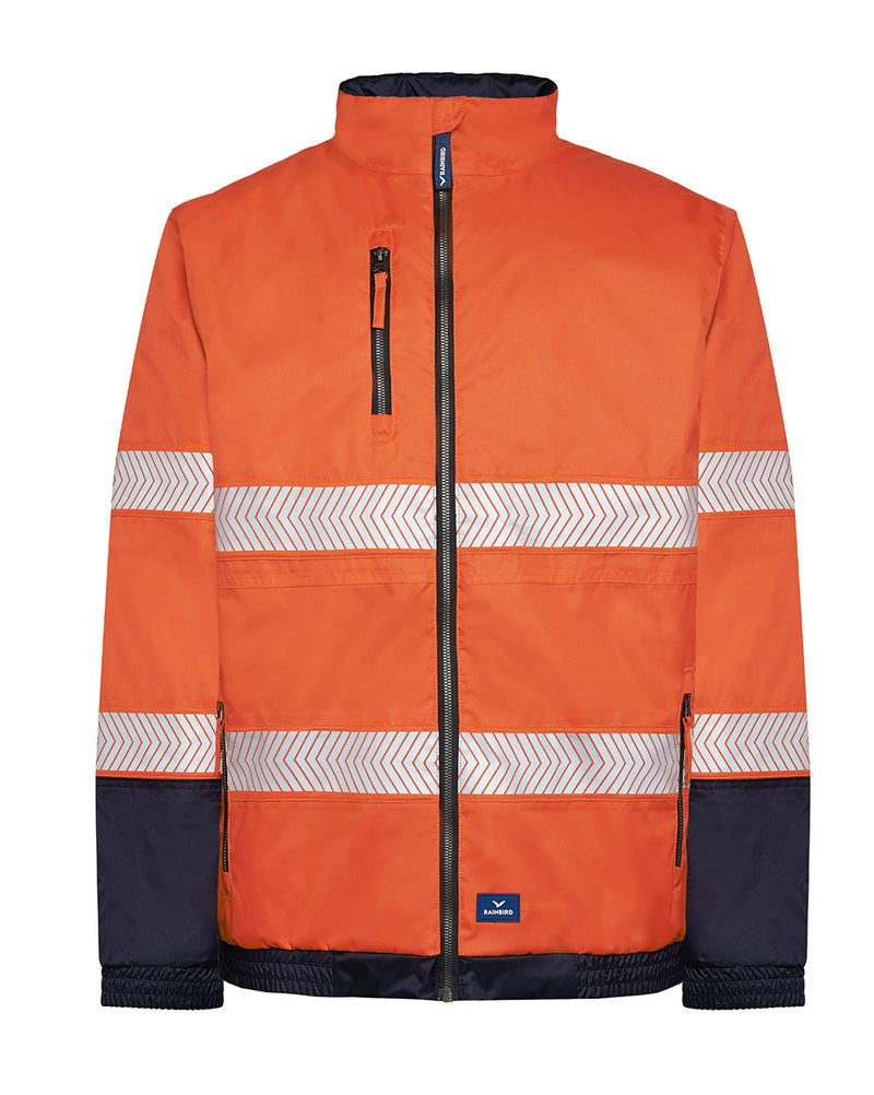 Cahill Hi-Vis Jacket in Fluoro Orange & Navy | 47948