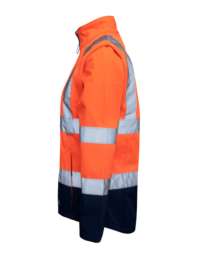 Carroll Softshell Jacket in Fluoro Orange & Navy | 46368