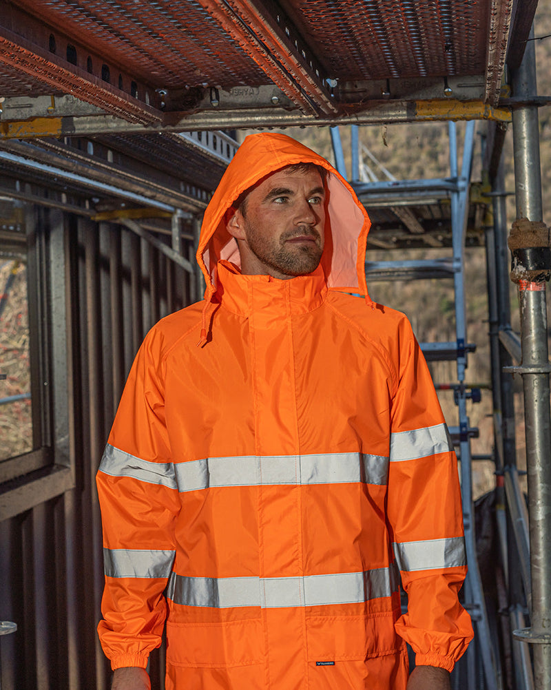 Eales Long Jacket with Tape in Fluoro Orange | 47876
