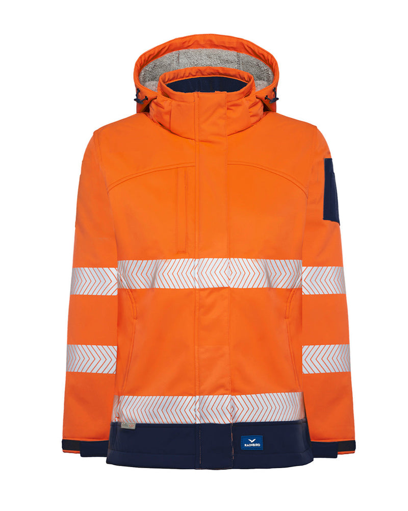 Ellis Hi-Vis Softshell in Fluoro Orange & Navy | 47949