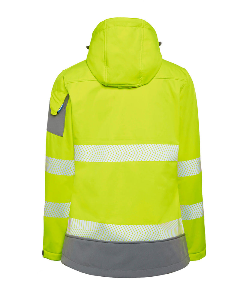 Ellis Hi-Vis Softshell in Fluoro Yellow & Charcoal | 47951