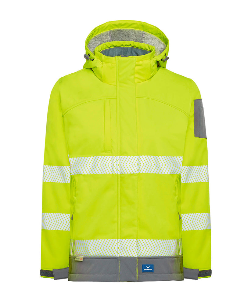 Ellis Hi-Vis Softshell in Fluoro Yellow & Charcoal | 47951