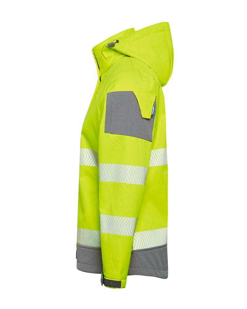 Ellis Hi-Vis Softshell in Fluoro Yellow & Charcoal | 47951