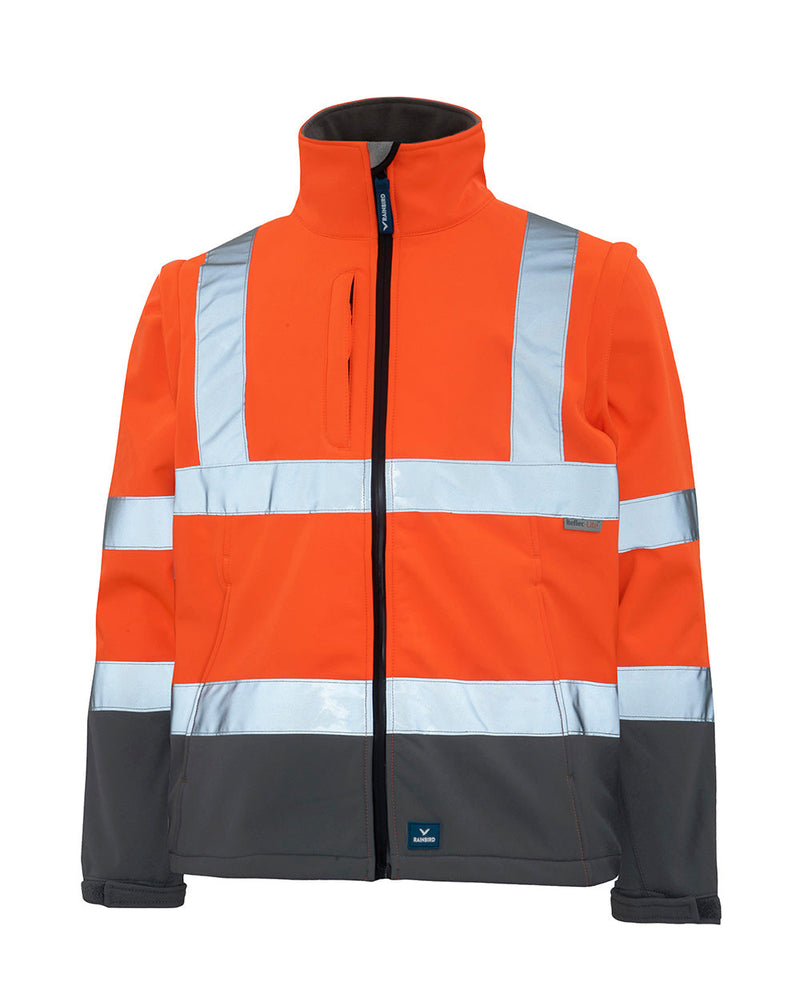 Landy Softshell Jacket in Fluoro Orange & Charcoal | 45254