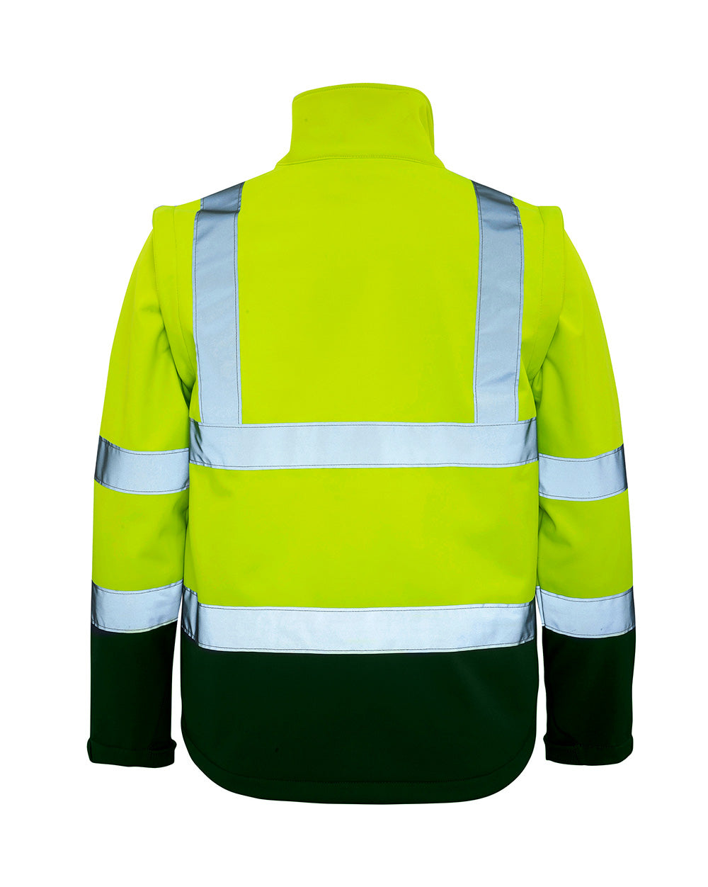 Landy Softshell Jacket in Fluoro Yellow & Bottle Green | 45253