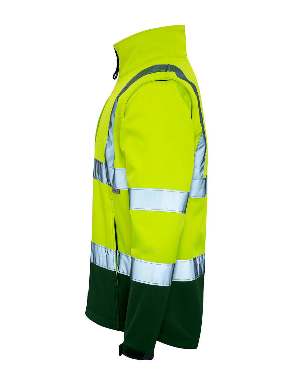 Landy Softshell Jacket in Fluoro Yellow & Bottle Green | 45253