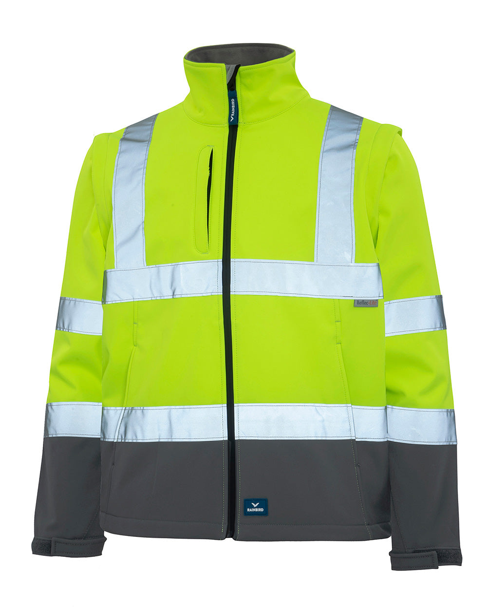 Landy Softshell Jacket in Fluoro Yellow & Charcoal | 45252