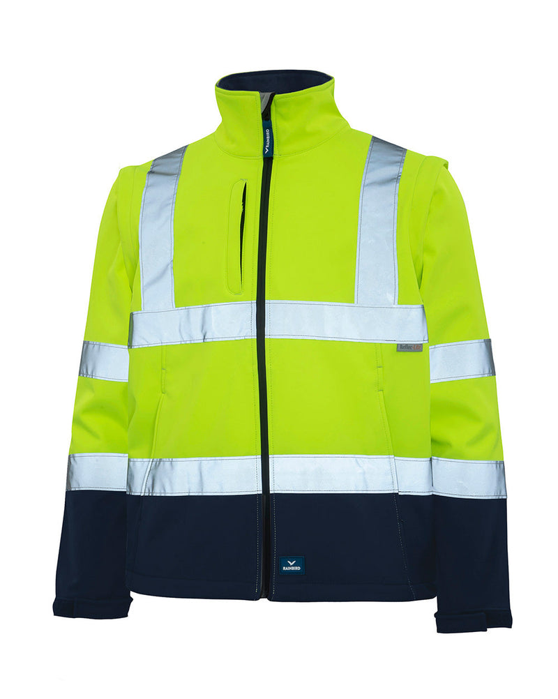 Landy Softshell Jacket in Fluoro Yellow & Navy | 45255