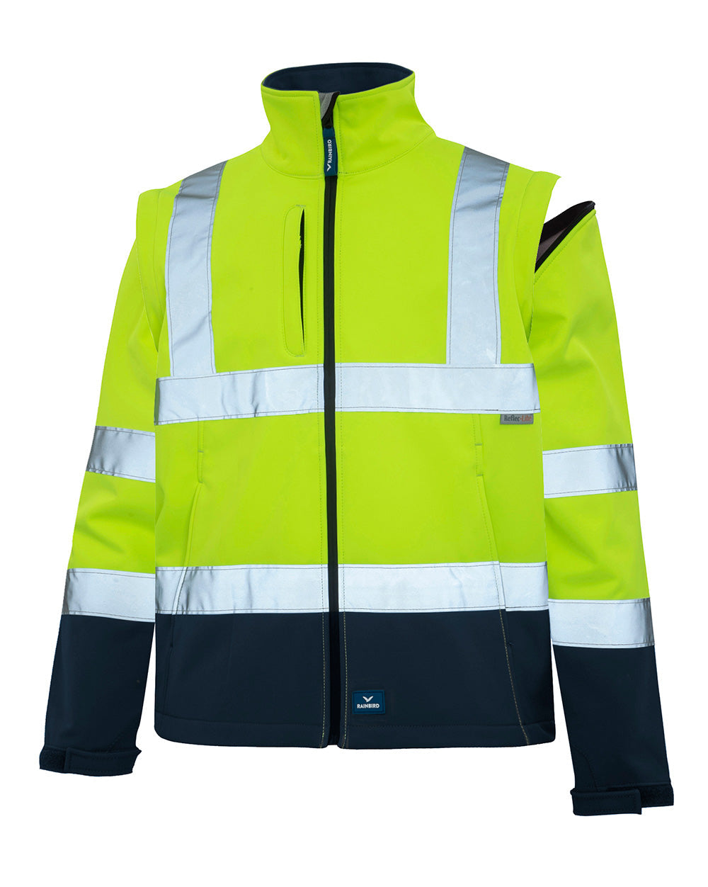 Landy Softshell Jacket in Fluoro Yellow & Navy | 45255