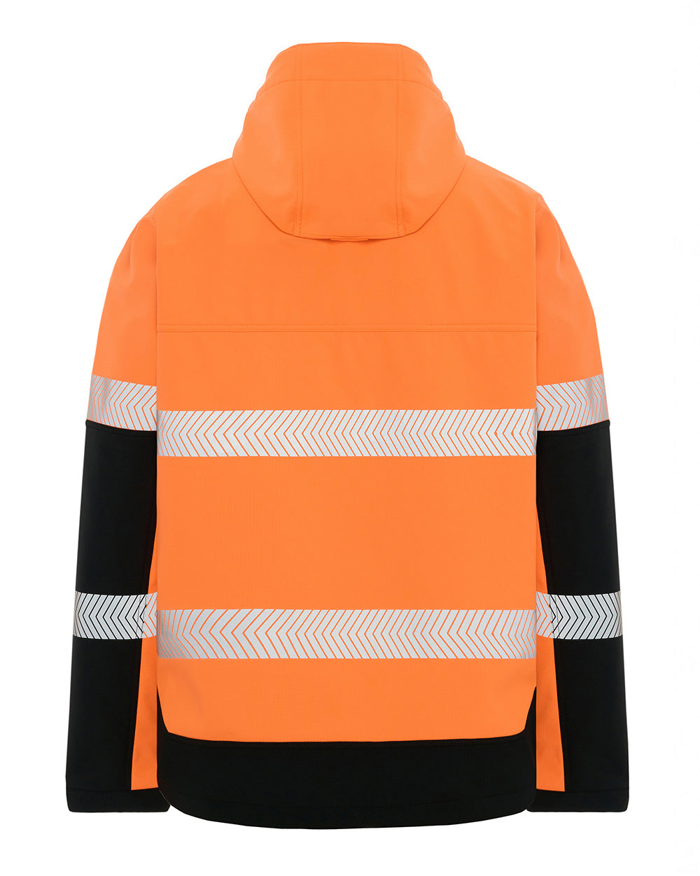 Matthews Hooded Softshell Jacket in Fluoro Orange & Black | 48047