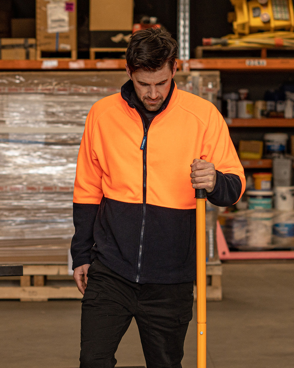 Nangu Jacket in Fluoro Orange & Navy | 28385