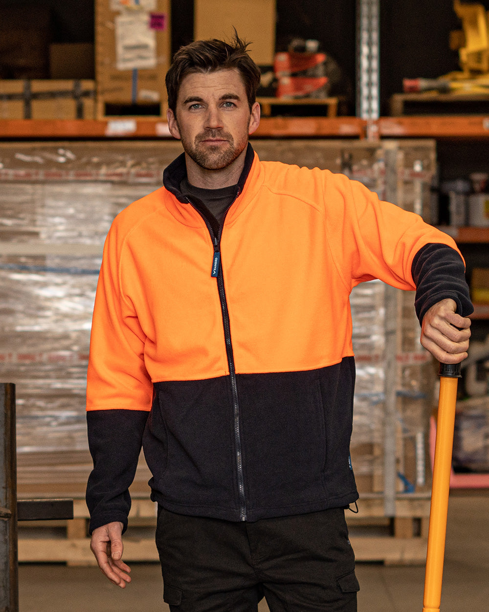 Nangu Jacket in Fluoro Orange & Navy | 28385