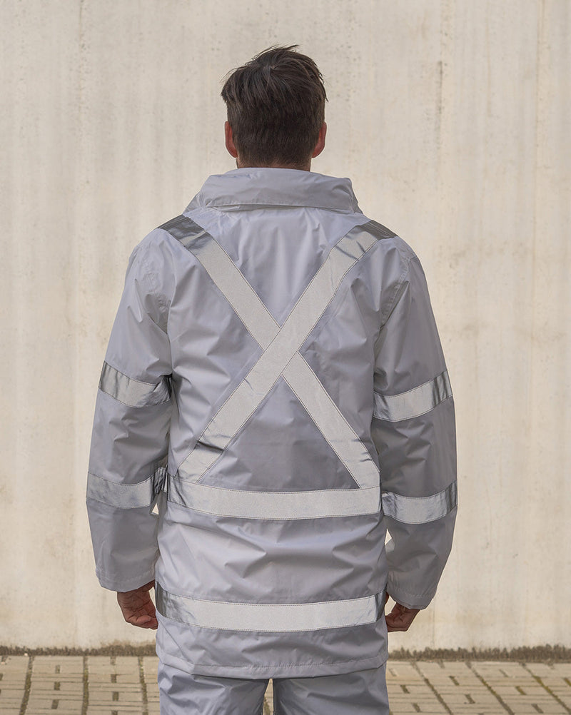 Night Vis X Back Jacket in White | 47505