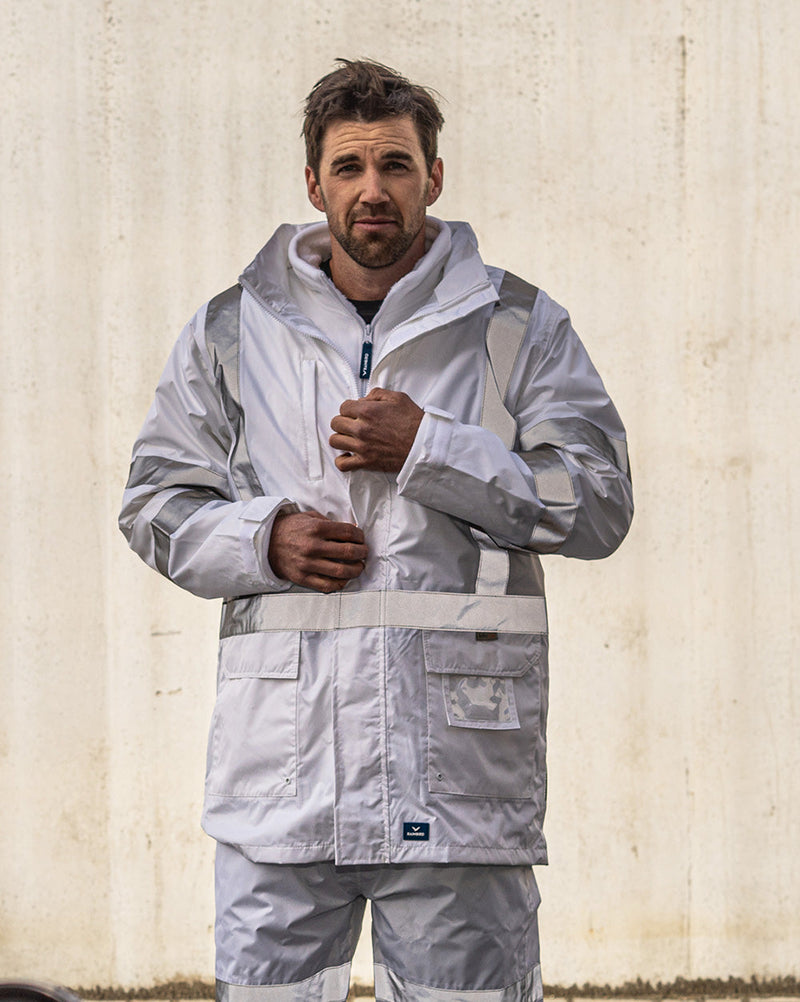 Night Vis X Back Jacket in White | 47505