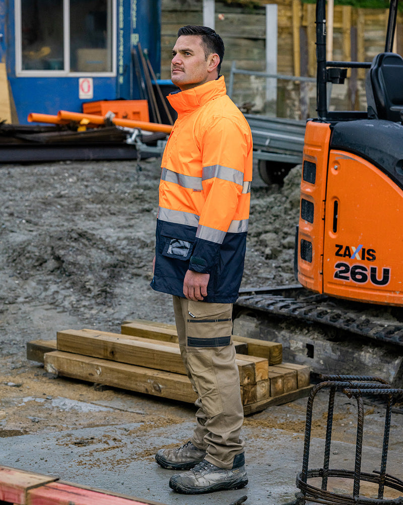 Northern Jacket in Fluoro Orange & Navy | 47112