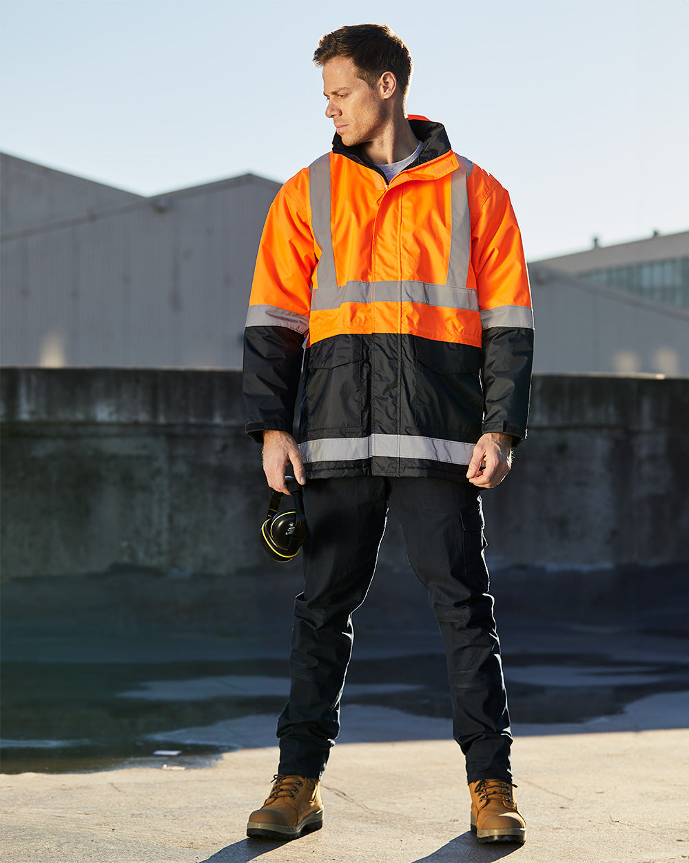 Sentinel Jacket in Fluoro Orange & Navy | 46364