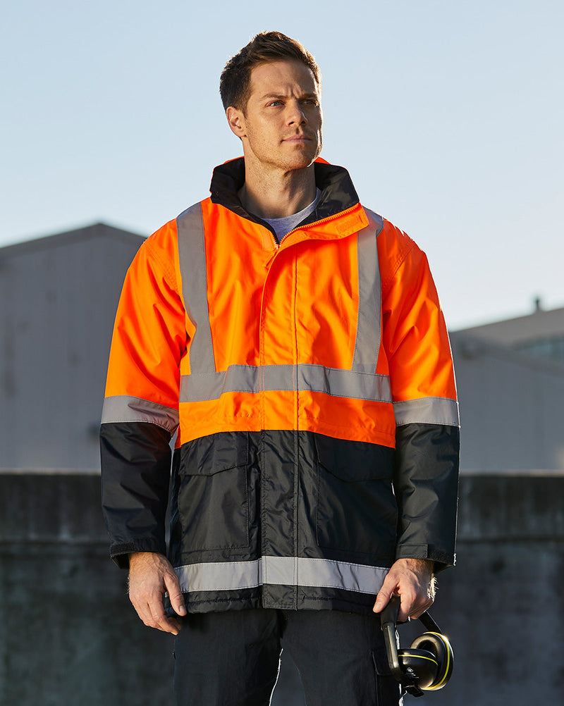Sentinel Jacket in Fluoro Orange & Navy | 46364