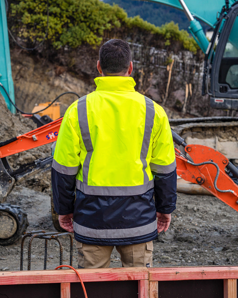 Sentinel Jacket in Fluoro Yellow & Navy | 46365