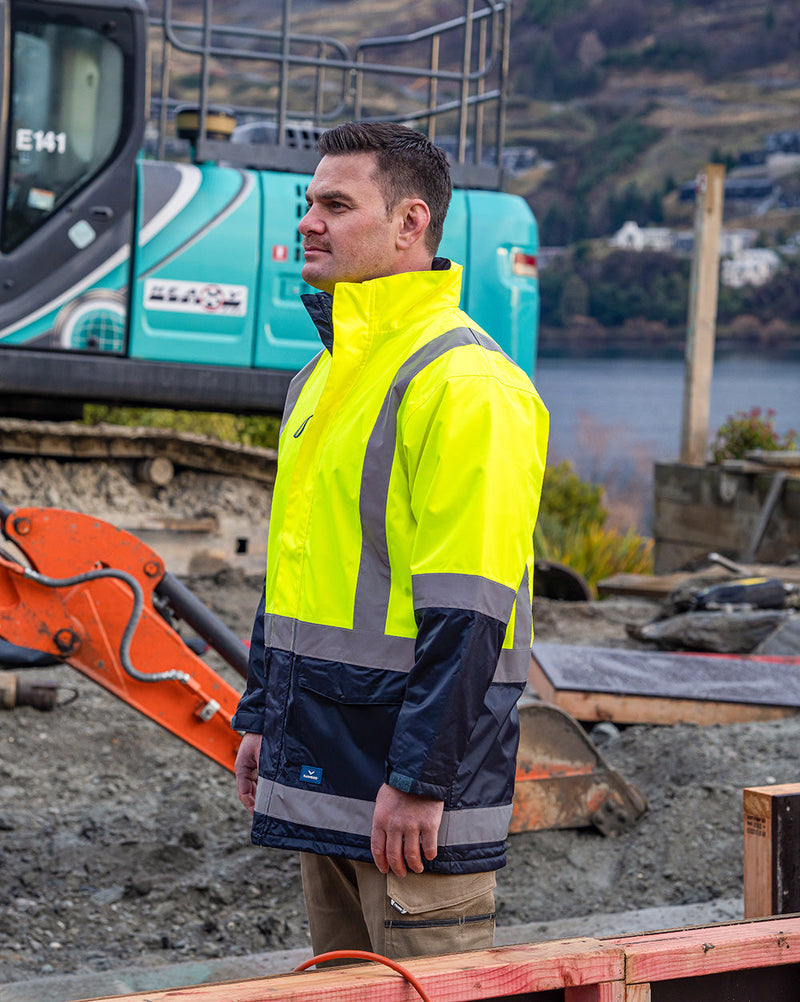 Sentinel Jacket in Fluoro Yellow & Navy | 46365