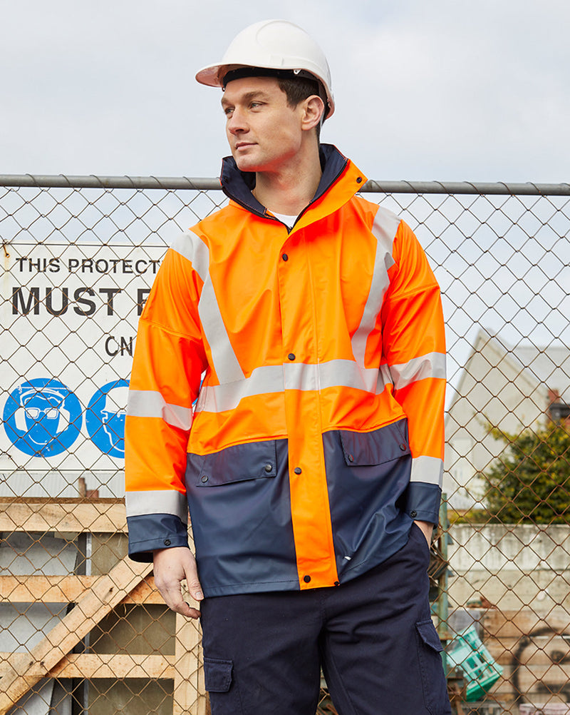 Shelter Jacket in Fluoro Orange & Navy | 4867