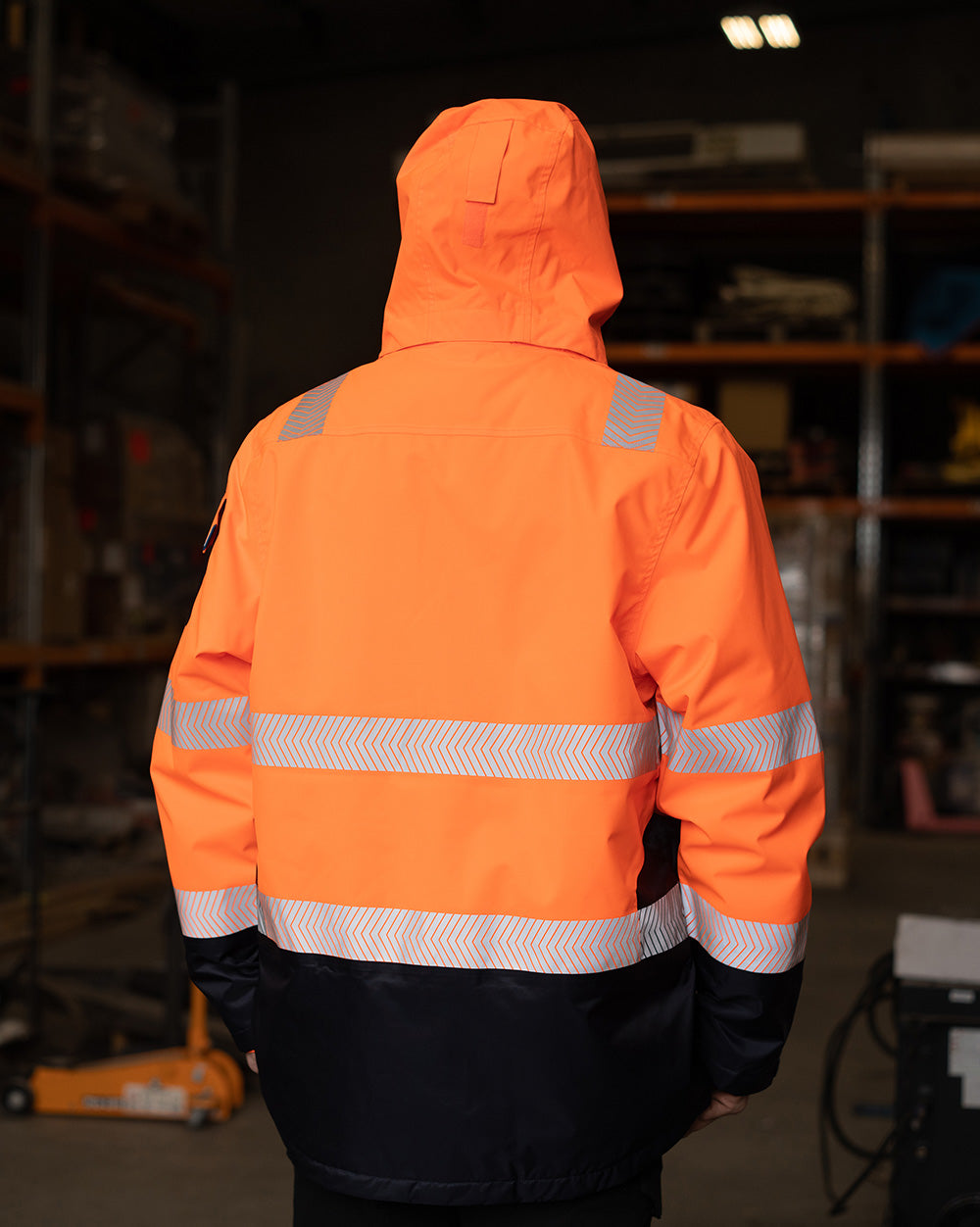 Southern Parka in Fluoro Orange & Navy | 47653