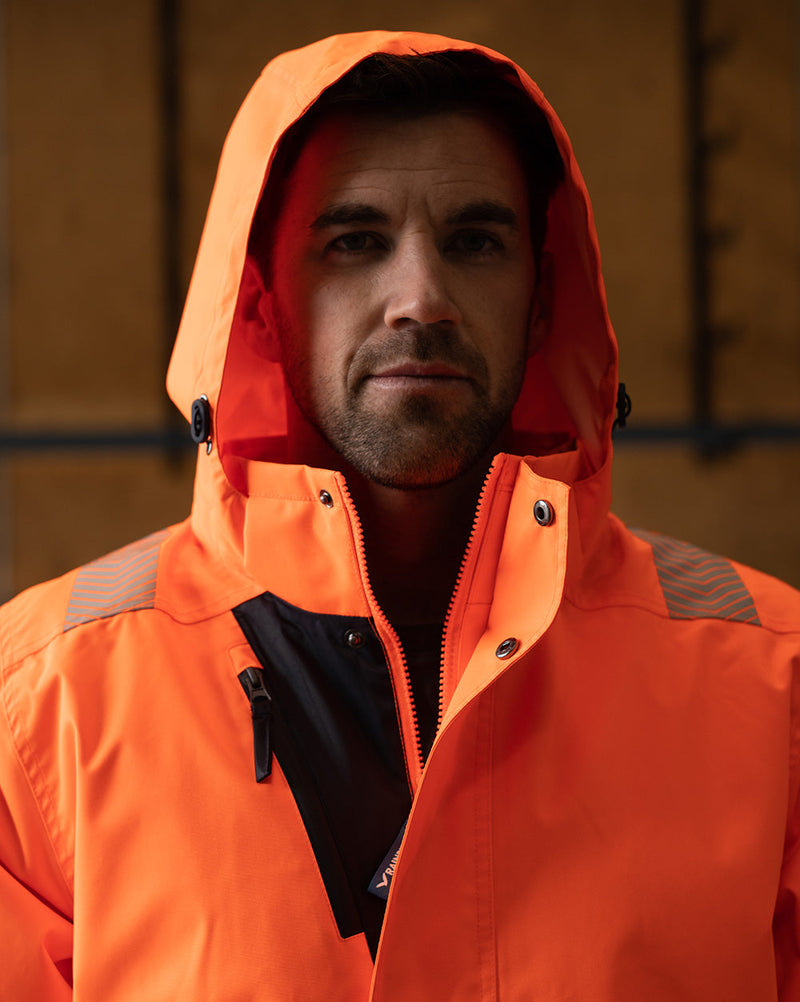 Southern Parka in Fluoro Orange & Navy | 47653