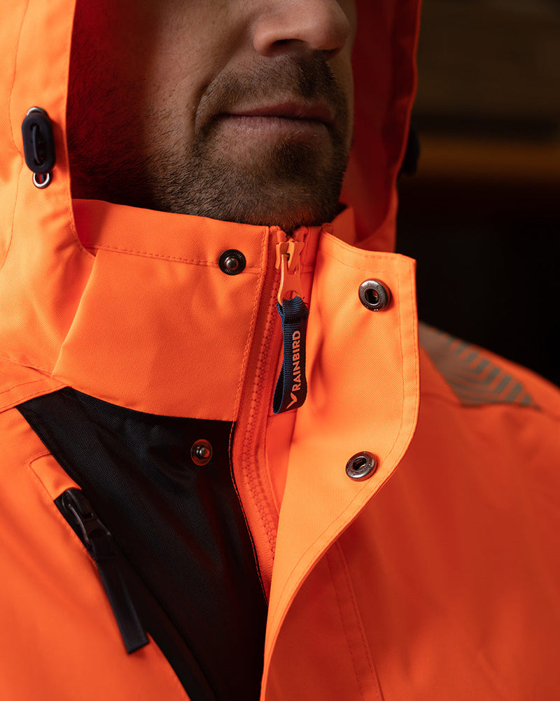 Southern Parka in Fluoro Orange & Navy | 47653