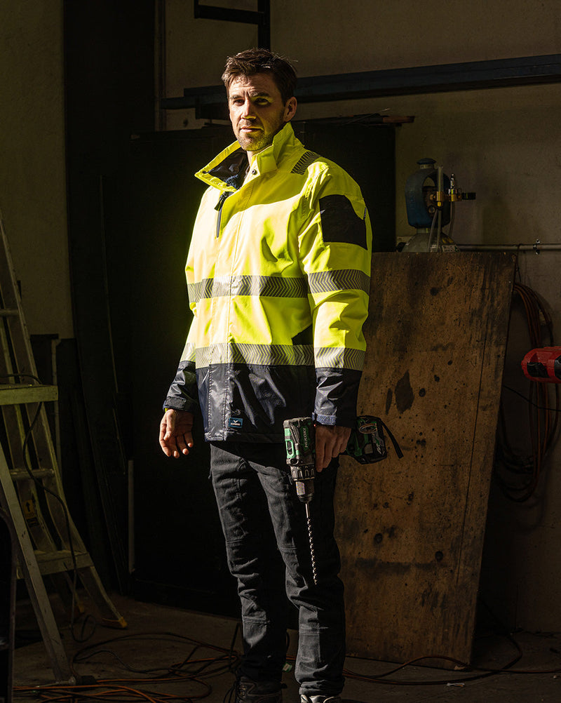 Southern Parka in Fluoro Yellow & Navy | 47654