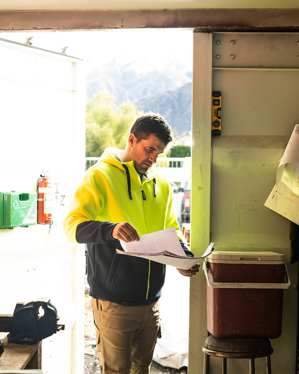 Taylor Hoodie in Fluoro Yellow & Navy | 47590