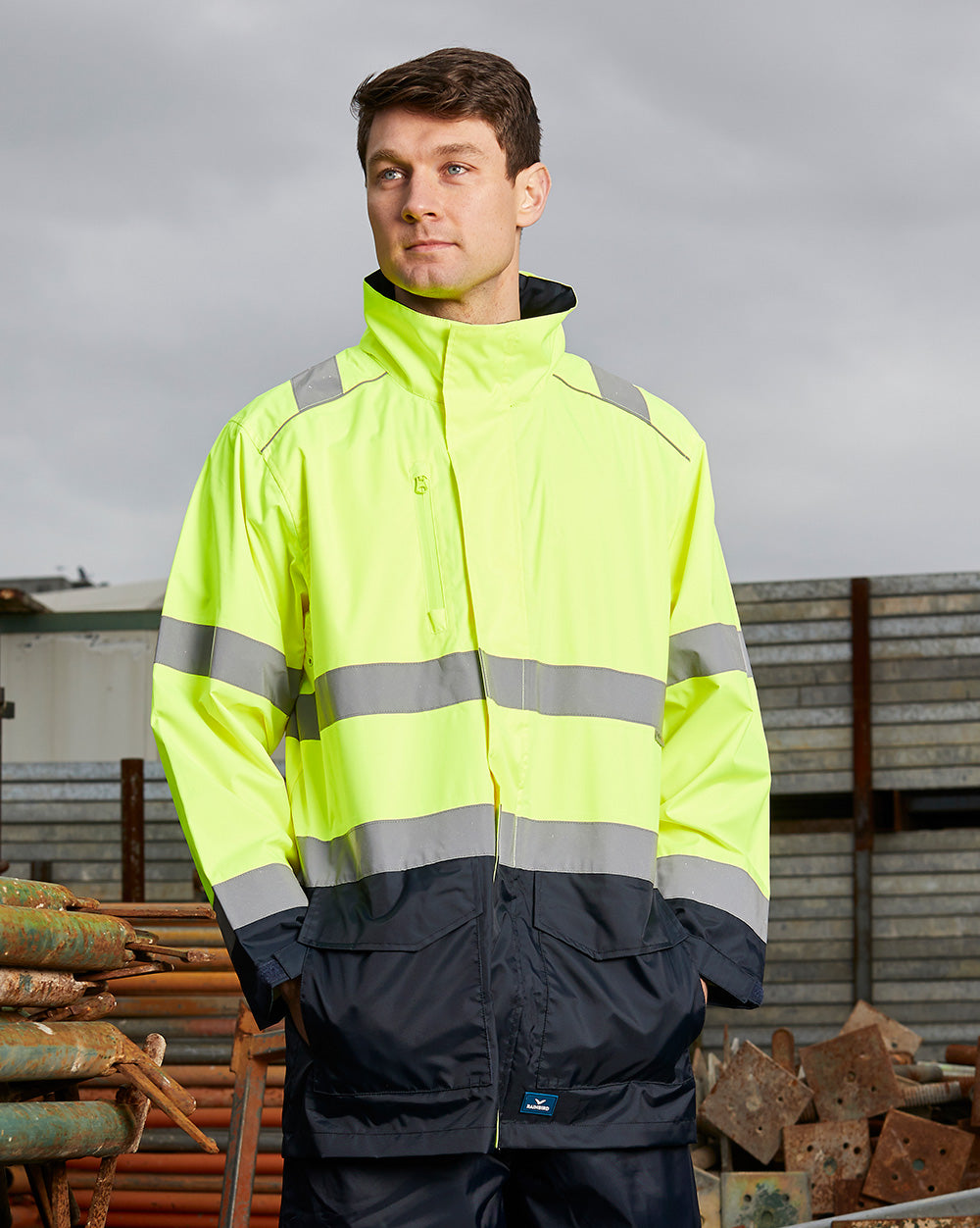 Ultimate Jacket in Fluoro Yellow & Navy | 30102