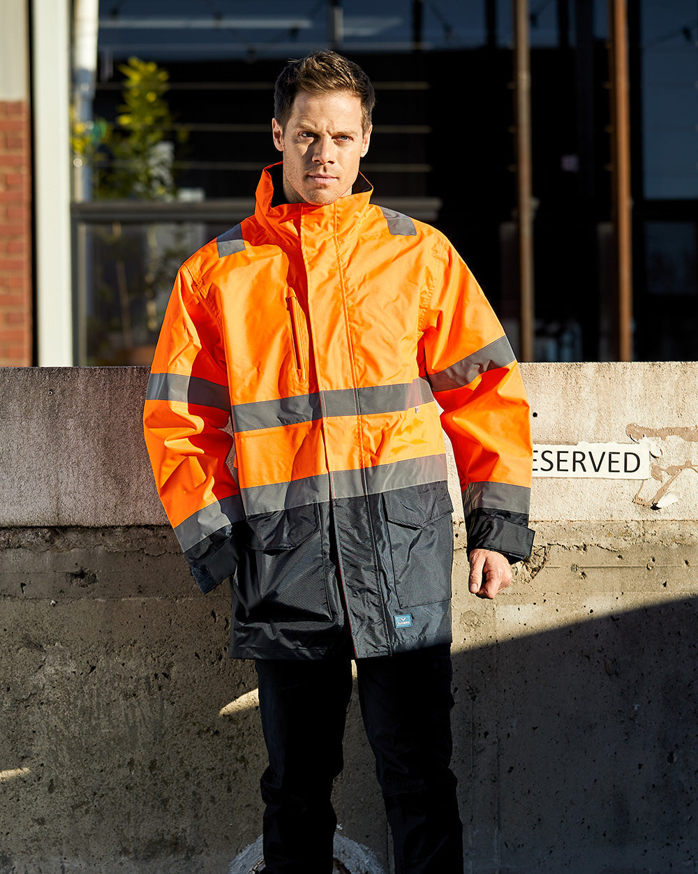 Ultimate Jacket in Fluoro Orange & Navy | 30101