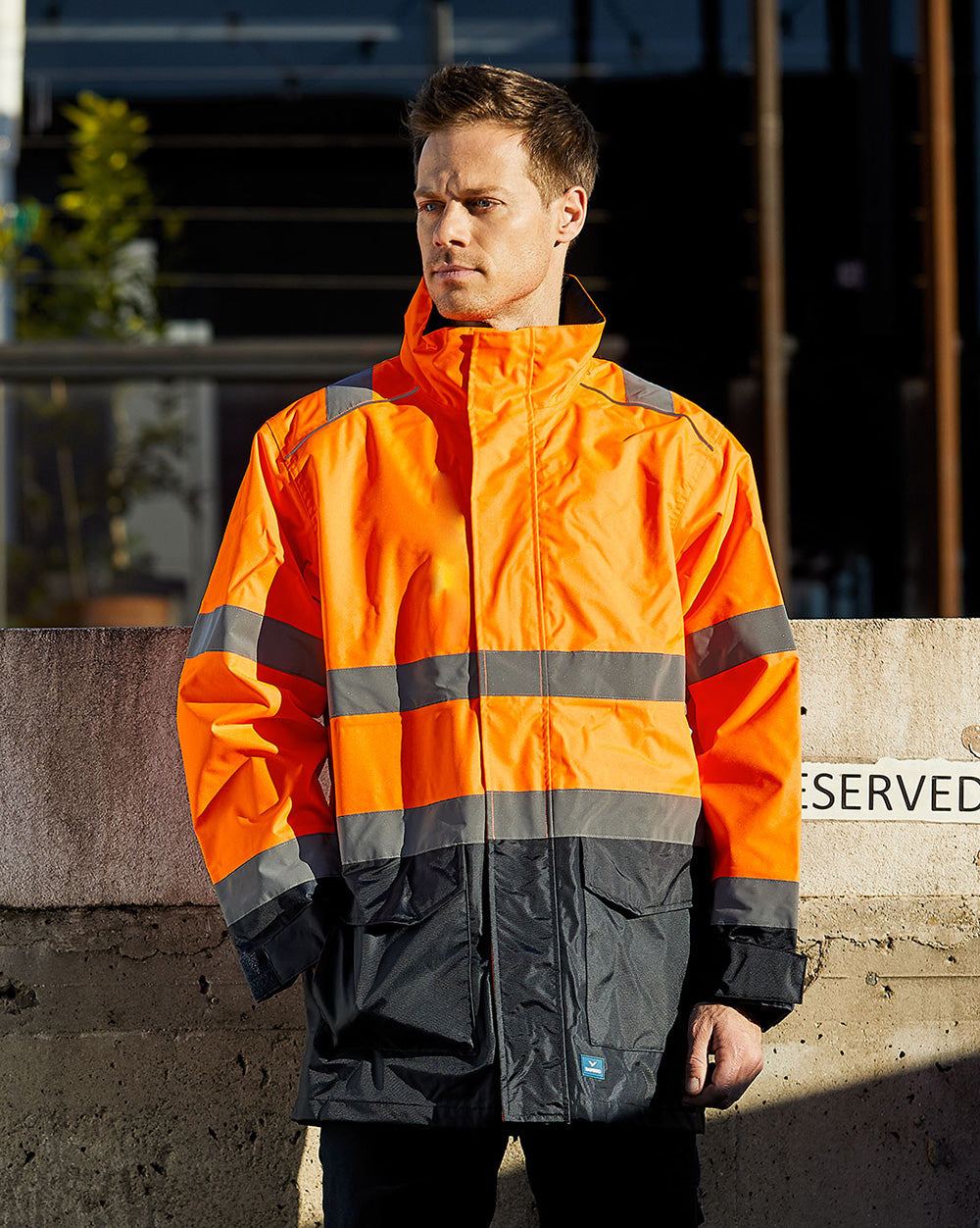 Ultimate Jacket in Fluoro Orange & Navy | 30101