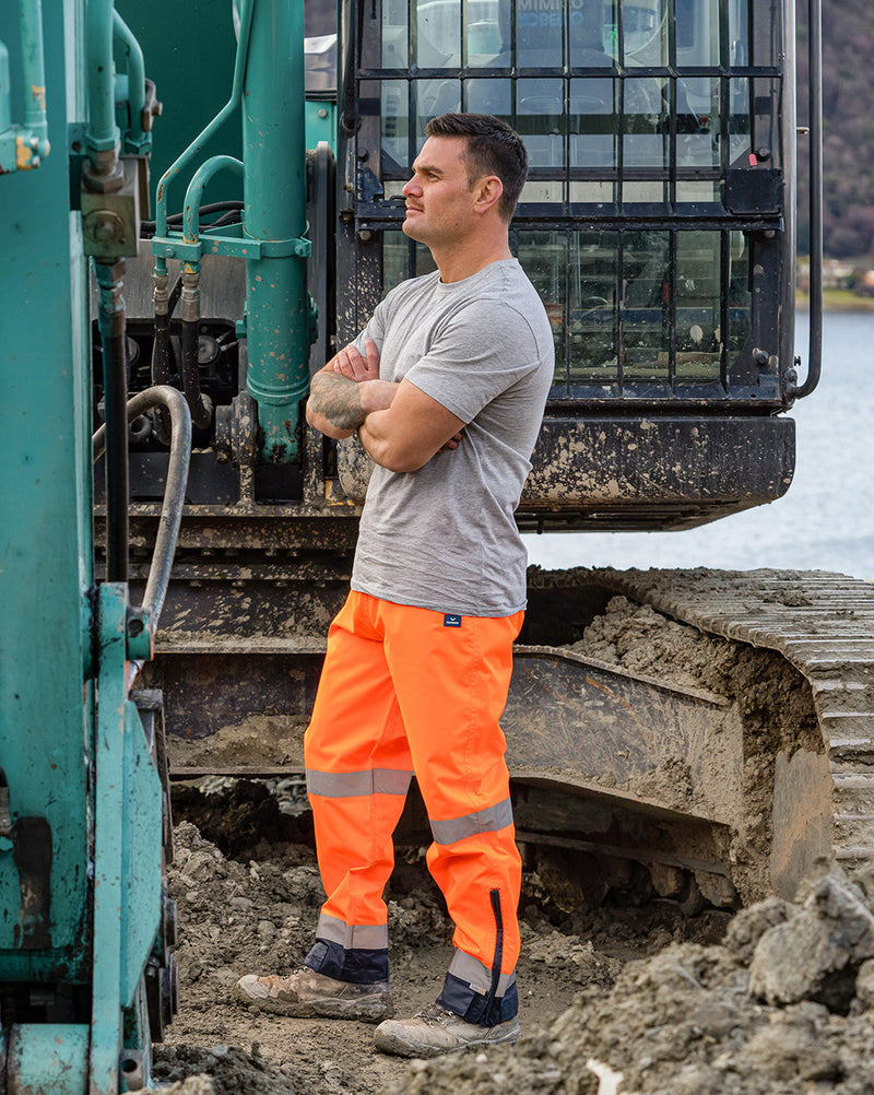 Utility Pant in Fluoro Orange & Navy | 29283