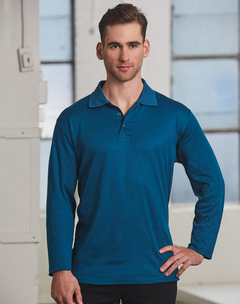 Men's Cotton Back Truedry L/S Polo | PS35