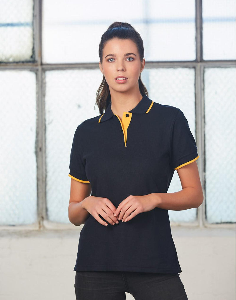 Ladies' Poly/Cotton Contrast Pique S/S Polo | PS48A