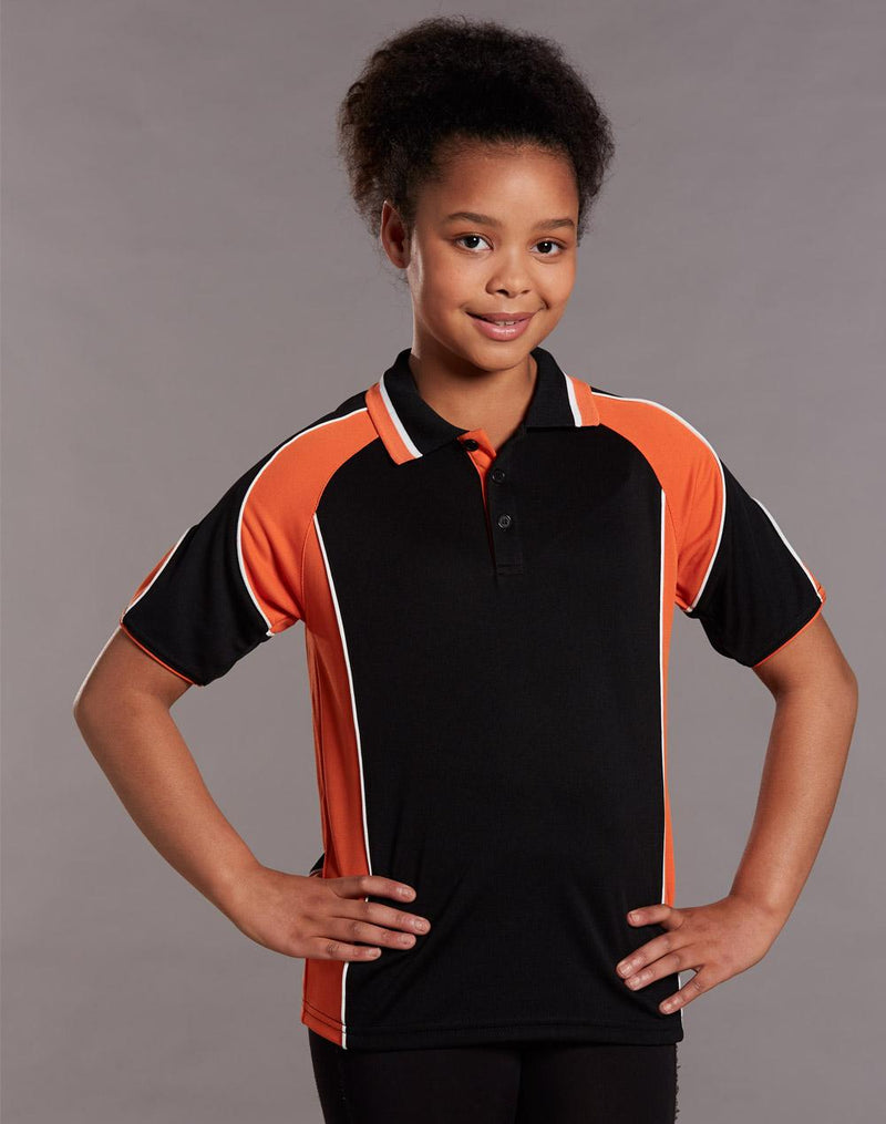 Kid's Cooldry Contrast Polo With Sleeve Panel | PS61K