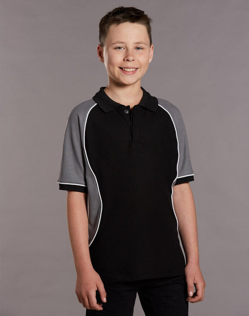 Kids' TrueDry Tri-colour S/S Pique Polo | PS77K