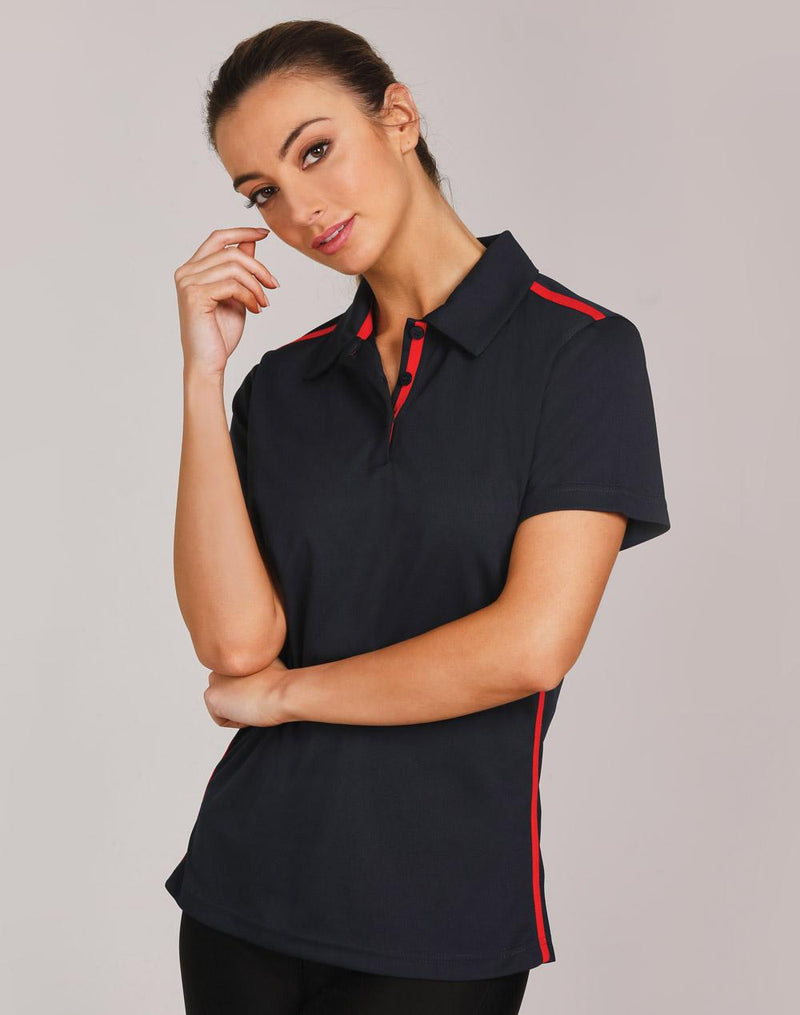 Ladies' rapid cool short sleeve contrast polo | PS84